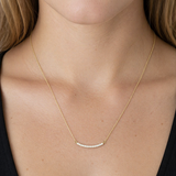 14K Diamond Arc Necklace