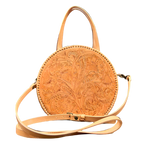 The Dixie| Hand-Tooled Leather Canteen Handbag