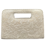 The Claire| Hand-Tooled Leather Statement Clutch