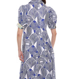 Montauk Dress Navy White Geo