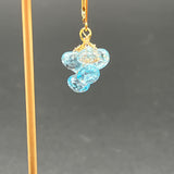 Blue Topaz Cluster Drop Earrings - NEW! TWO SIZES