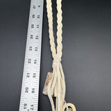 OOAK cream suede and charm necklace