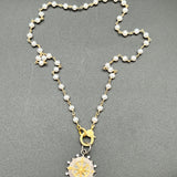 Compass Necklace with Diamonds
