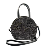 The Dixie| Hand-Tooled Leather Canteen Handbag