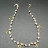 Open Heart Charm Freshwater Pearl Necklace
