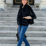 Audrey Faux Fur Poncho