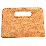 The Claire| Hand-Tooled Leather Statement Clutch