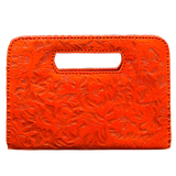 The Claire| Hand-Tooled Leather Statement Clutch