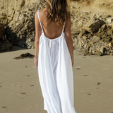 Aura Low Back Maxi Dress - White