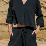Aura Drawstring Shorts - Black