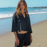 Aura Drawstring Shorts - Black