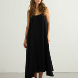 Aura Low Back Maxi Dress - Black