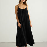 Aura Low Back Maxi Dress - Black