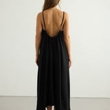 Aura Low Back Maxi Dress - Black