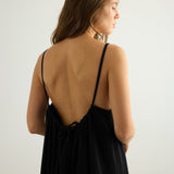 Aura Low Back Maxi Dress - Black