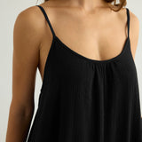 Aura Low Back Maxi Dress - Black
