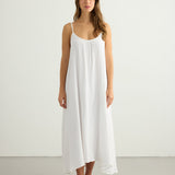 Aura Low Back Maxi Dress - White