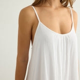 Aura Low Back Maxi Dress - White