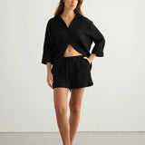 Aura Drawstring Shorts - Black