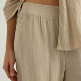 Aura Palazzo Pants - Oatmeal