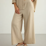Aura Palazzo Pants - Oatmeal
