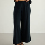 Aura Palazzo Pants - Black
