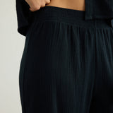 Aura Palazzo Pants - Black