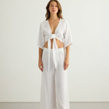 Aura Wrap Top - White