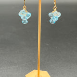 Blue Topaz Cluster Drop Earrings - NEW! TWO SIZES