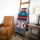 Andean Alpaca Wool Blanket - Turquoise
