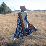 Andean Alpaca Wool Blanket - Ocean Breeze