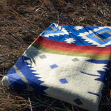 Andean Alpaca Wool Blanket - Ocean Breeze