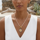 Compass Necklace with Diamonds