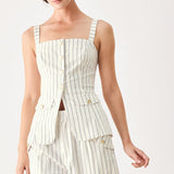 SUTTON STRIPE WOVEN TOP