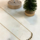 10kt Blue Sapphire Arc Necklace