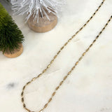 10K Gold Barrel Link Chain – Made in Turkey, 18”