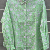Good Boyfriend Shirt Floral Escape Honeydew/Pinecone