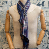 Harbor Plaid Silk Scarf