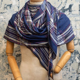 Harbor Plaid Silk Scarf