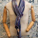 Harbor Plaid Silk Scarf