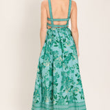 MINT PARADISO WOVEN MIDI DRESS