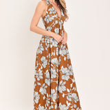 GOLDEN ISLE FLORAL WOVEN MAXI DRESS