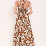 GOLDEN ISLE FLORAL WOVEN MAXI DRESS