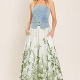 GREENHOUSE ROMANCE WOVEN MAXI SKIRT