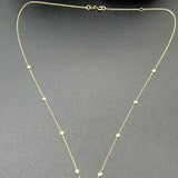 14k Gold Diamond Station Necklace .15 ctw