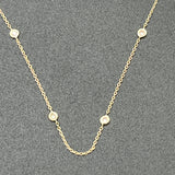 14k Gold Diamond Station Necklace .15 ctw