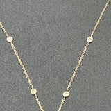 14k Gold Diamond Station Necklace .15 ctw