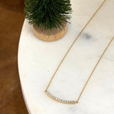 Row of Diamonds 14kt Necklace