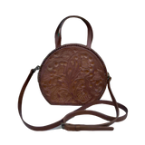The Dixie| Hand-Tooled Leather Canteen Handbag