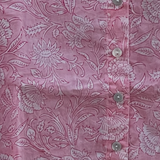 Good Girlfriend Shirt Short Sleeve with Ruffle Trim Floral Escape Tickled Pink/Rose